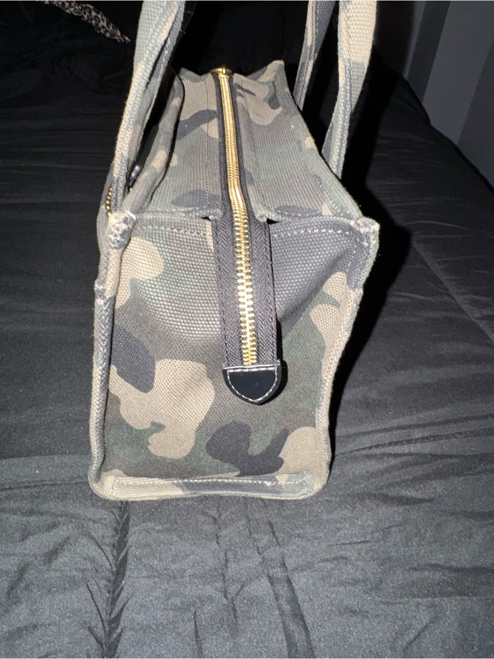 Coach Camouflage Canvas Mini Tote - Green, Black, Tan - Picture 8 of 16